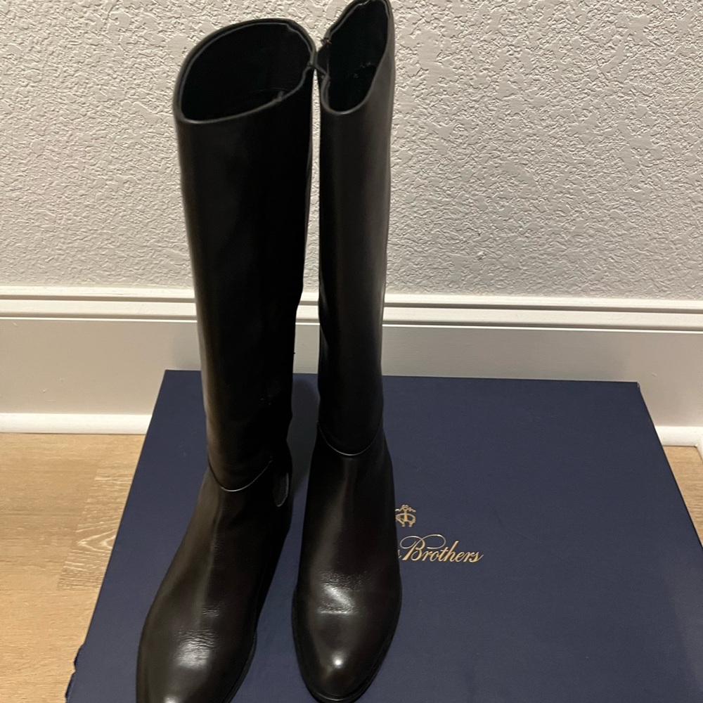 Brooks Brothers Black Over the Knee Boots